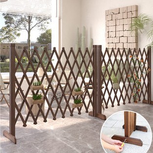 Viền cảnh quan, Tường lưới mắt cáo Hỗ trợ tăng trưởng thực vật Hàng rào gỗ có thể thu vào chiều cao 70cm tự do cho vườn hoa trong hiên