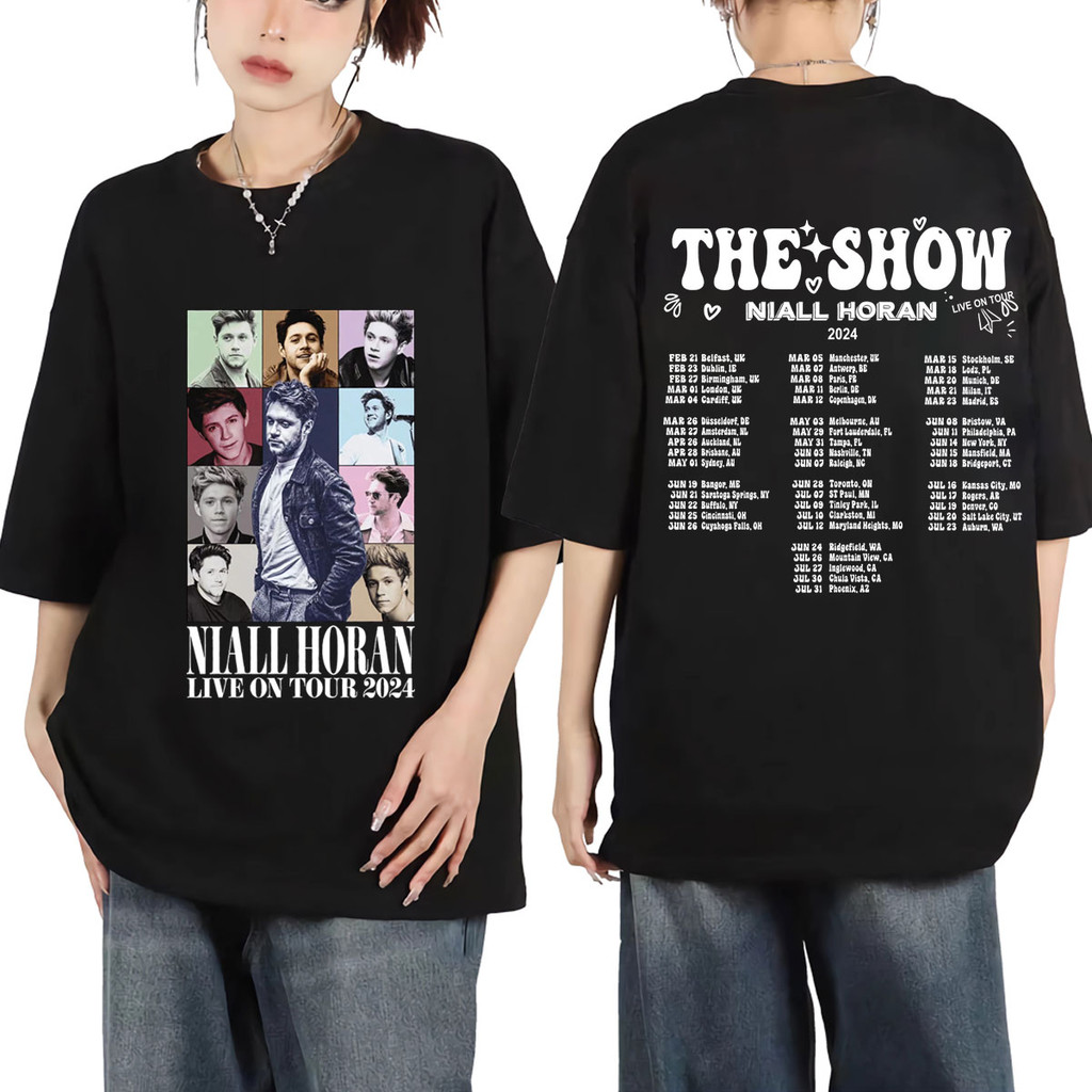 2024 bánh quế cho bạn bè Ca sĩ Niall Horan Graphic T Shirt The Show Live on Tour Fan xs-3xl