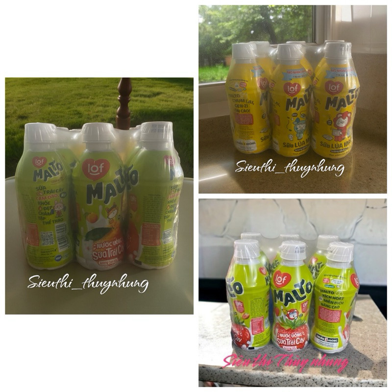 1 Lốc 6 chai LOF MALTO Sữa hương trái cây Dâu