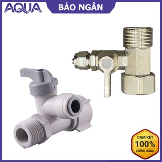 Van cấp máy lọc nước, Van chia nước đầu nguồn - Khẩu khoá ren 21 ra ống 10mm 6mm - Linh kiện máy lọc nước