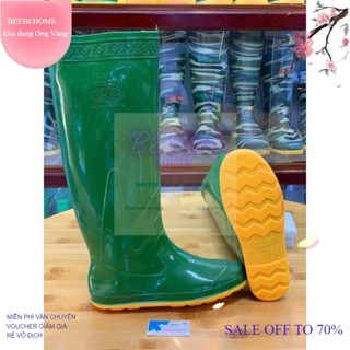 [ FREE SHIP ] Ủng Cao Su Hoa San Dáng Lửng Đến Đầu Gối, Ủng Bảo Hộ Lao động Làm Ruộng, Làm Vườn