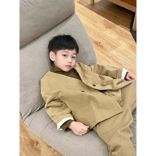 Bộ đồ bé trai Áo khoác mùa xuân và mùa thu Áo khoác phong cách Đại Học Bắc Âu Bộ đồ Đẹp Trai Quần âu thời trang trẻ em thời trang