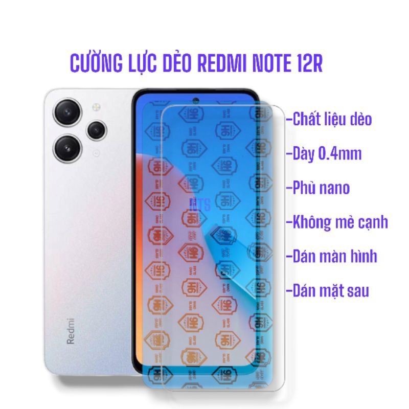 (redmi note 12r) Cường lực dẻo bảo vệ màn hình Redmi note 12R VTstore