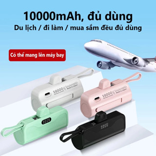 Pin Sạc Dự Phòng 10000mAh - An Toàn Mang Lên Máy Bay  Thiết Kế Nhỏ Gọn, Tiện Lợi Cho Du Lịch, Đi Làm & Mua Sắm