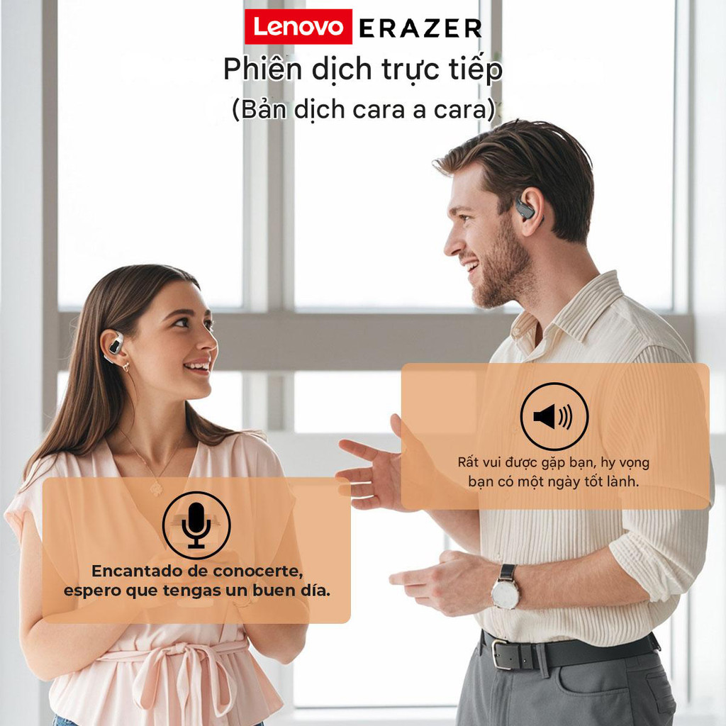 Lenovo ERAZER XP6/XP3/XT92PRO/XT66PRO Tai nghe Bluetooth 5.4 không dây, màn hình cảm ứng LED, mic, chống nước IPX5, AI phiên dịch | BigBuy360 - bigbuy360.vn