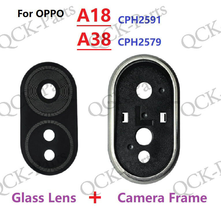 Camera Phía Sau Ống Kính Kính Có Giá Đỡ Khung Cho OPPO A18 A38 CPH2591 CPH2579 Có Miếng Dán
