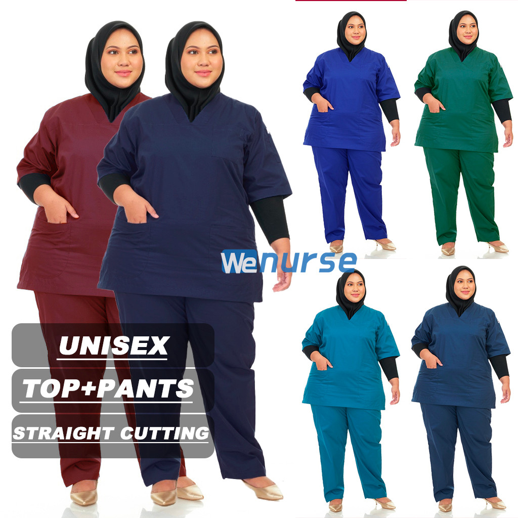 XS-7XL VÍT Y TẾ SUIT PLUS SIZE BAJU SCRUB TOP + QUẦN XS 4XL 5XL 6XL 7XL