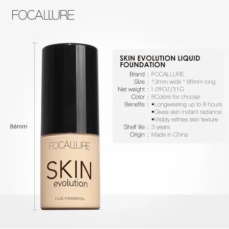 FOCALLURE Kem nền BB Cream che phủ khuyết điểm chống thấm nước 31g- BE324