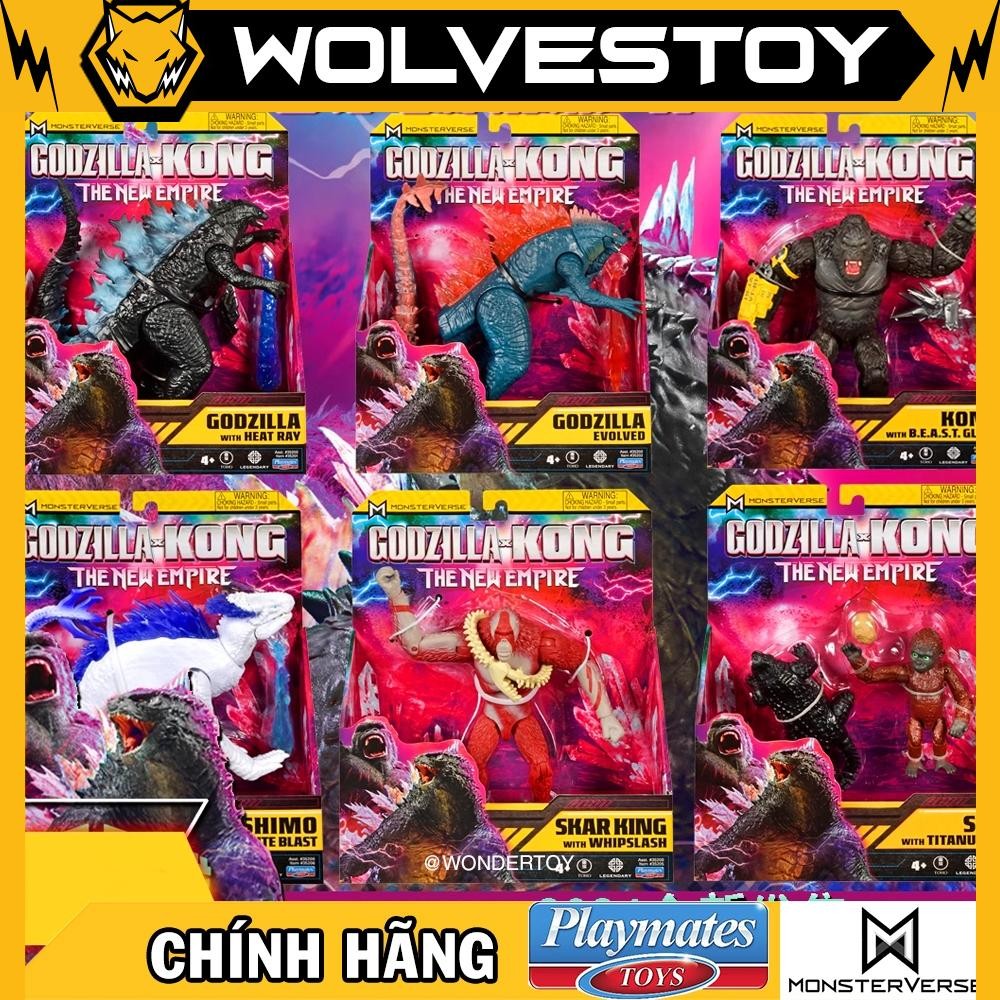 Mô Hình Chính Hãng Playmates Toys Godzilla x Kong, Shimo, Skar King, Drownviper The New Empire Đế Ch