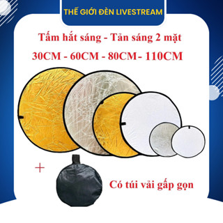  Tấm Hắt Sáng 2in1 Tròn Kích Thước 30 60 80 110cm Miếng Hắt Sáng 2 Trong 1 Chụp Ảnh Chuyên Nghiệp 