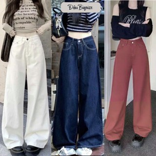 Quần Jean Ống Suông Bigsize Nữ Màu Basic Cá Tính Năng Động Hottrend Tổng Hợp Quần Jean