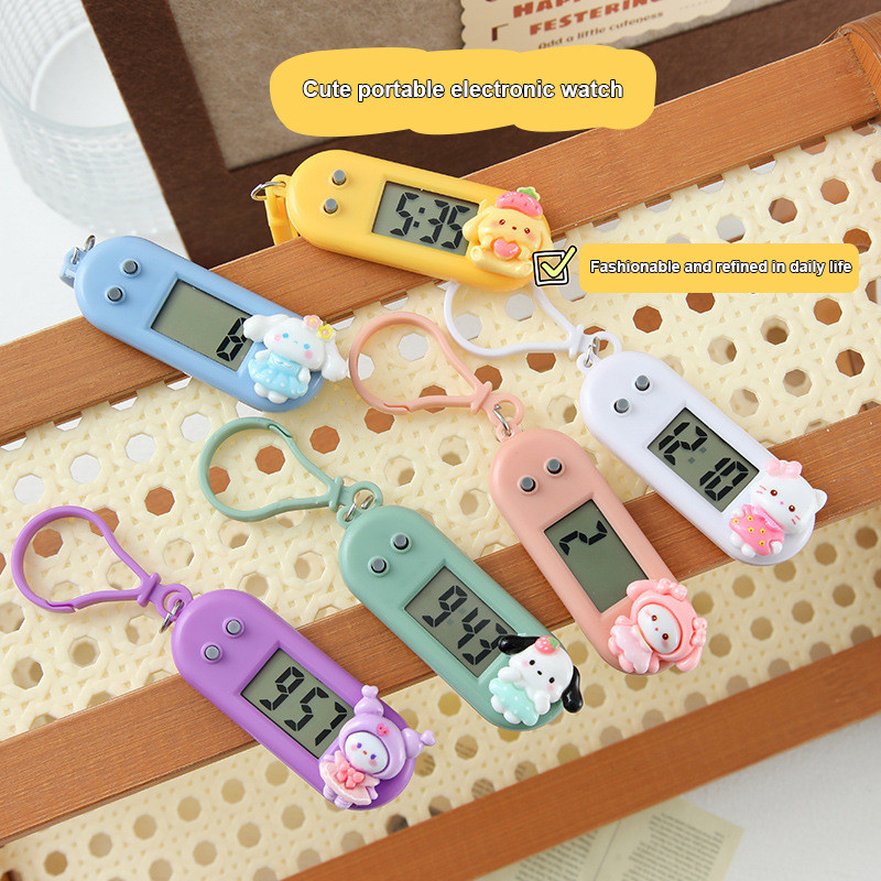 COD⚡️⚡️Đồng Hồ Điện Tử ​Mini Dễ Thương Loopy Móc khóa đồng hồ thời trang Quà Tặng Học Sinh