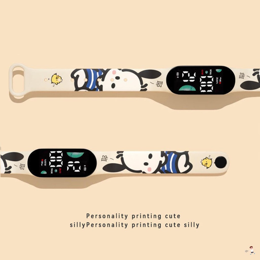 Đồng hồ điện tử thể thao In hoạt hình tối giản Đồng hồ thể thao dễ đọc