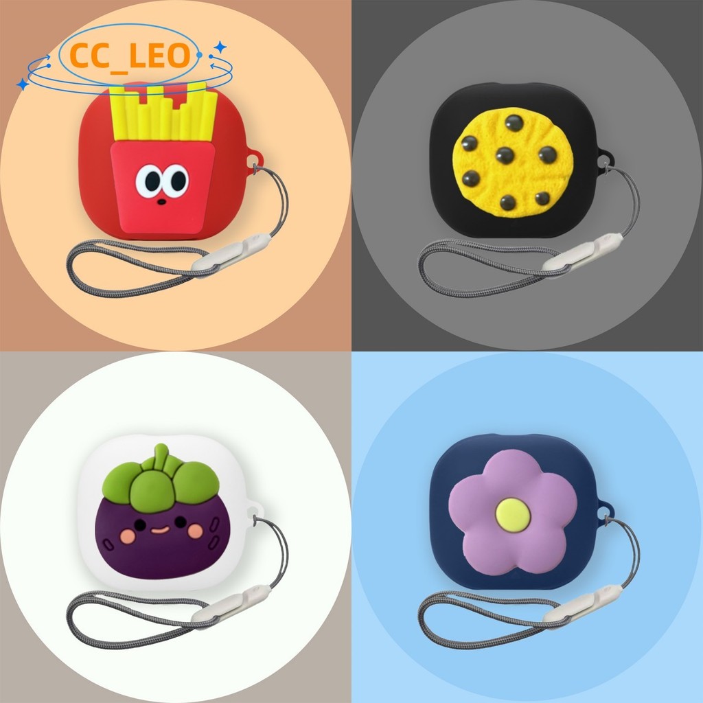 For Anker Soundcore Liberty 4 Pro Case Cute Flower Soundcore Liberty 4 Pro Cartoon Bear Silicone Sof