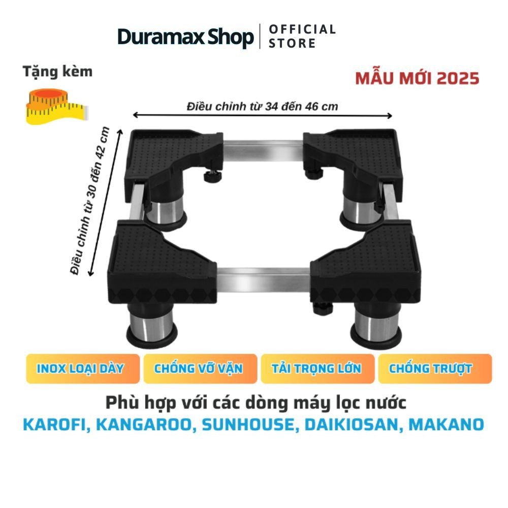 Chân kệ máy lọc nước inox cao cấp Daikiosan dùng cho tất cả máy lọc nước RO [Hỏa tốc 30 phút HCM]