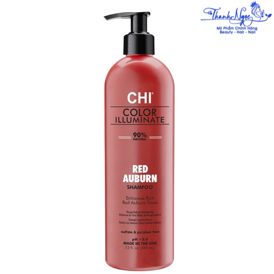 Dầu gội màu - đỏ CHI IONIC Color Illuminate Red Auburn Shampoo 355ml [ TN ]