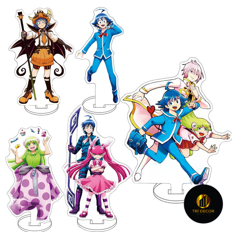 Móc Khoá, Mô Hình Standee Anime Vào Ma Giới Rồi Đấy Iruma-kun Đáng Yêu Trang Trí Bàn Học, Làm Việc