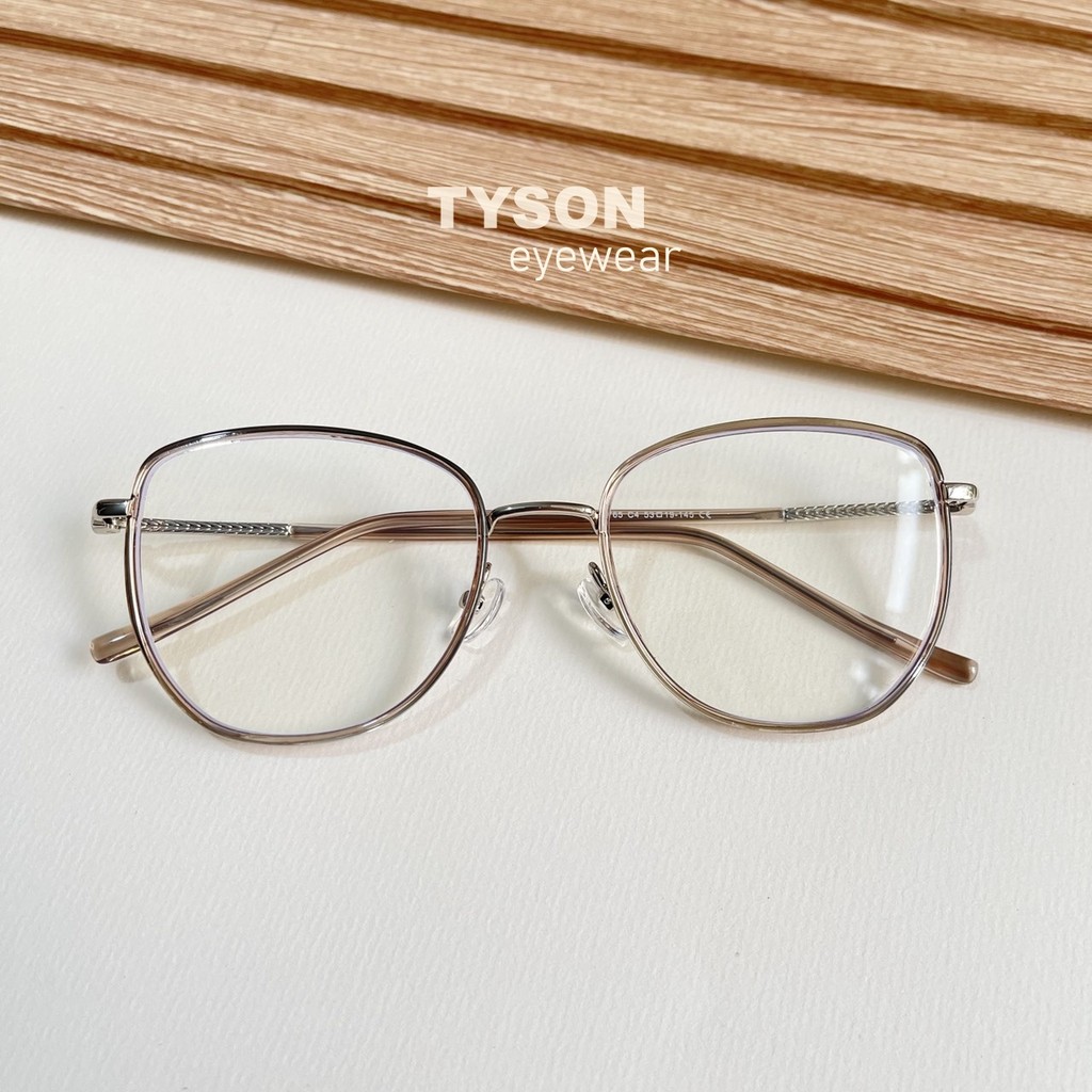 Gọng kính mắt mèo TYSON gọng kính kính mắt thời trang nữ lắp cận tặng hộp khăn 5765