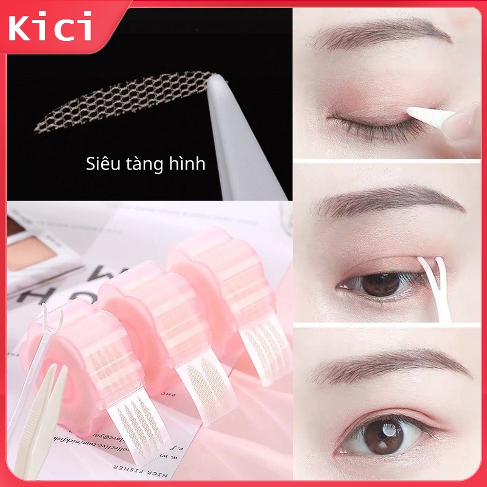 Bộ Miếng Dán Mí Kích Mí Lưới KICI Tự Nhiên Hai Mí Combo Cuộn Kích Mí Lưới Keo Nhíp