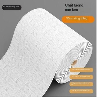   Cuộn 5m  Xốp dán tường nhiều màu sắc  rộng 50cm sẵn keo tráng  nhôm 