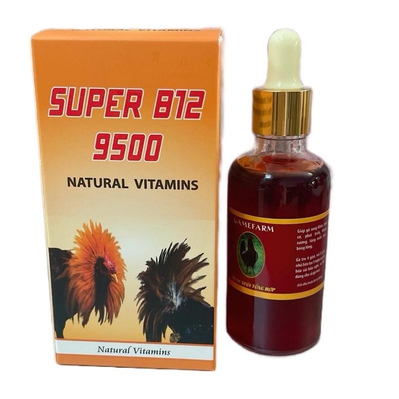 Combo Nuôi gà gom bo 7-10 ngày, lên nước máu, sung túc, bóng lông - không nóng gà (B12-9500 + gamefa