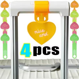Nhãn chống thất lạc hành lý PVC chống mài mòn cho ba lô du lịch - Nhãn vali hình trái tim trong suốt Y2K