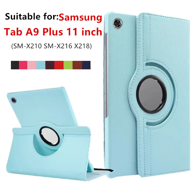 Ốp Lưng Máy Tính Bảng Cho Samsung Galaxy Tab A9 Plus 11 inch SM-X210 X216 Xoay Thông Minh Flip Stand