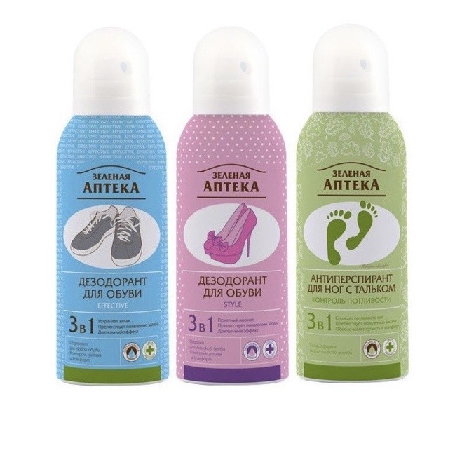 GIA ĐÌNH Xịt Khử Mùi Chân Giày Guốc Zelenaya Apteka Nhập Khẩu Nga 150ml VHMART bestquality
