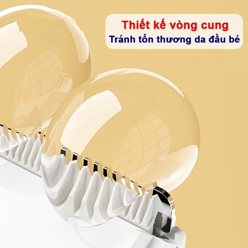 Tông đơ cắt tóc cho bé misuta, tonder tự động hút tóc rơi, máy tăng đơ hớt tóc êm dùng cho trẻ em và bé sơ sinh.