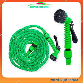 Dây ống nước giãn nở 7,5 mét rửa xe, xịt sân vườn tặng kèm vòi xịt đa năng 7 chế độ