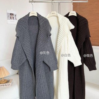 Bán Nóng! Áo Cardigan Cá Tính F & X Áo len dày cổ điển kiểu Nhật Áo Khoác Cardigan dệt kim số ít mẫu dài vừa thường ngày ve áo thu đông cho nữ