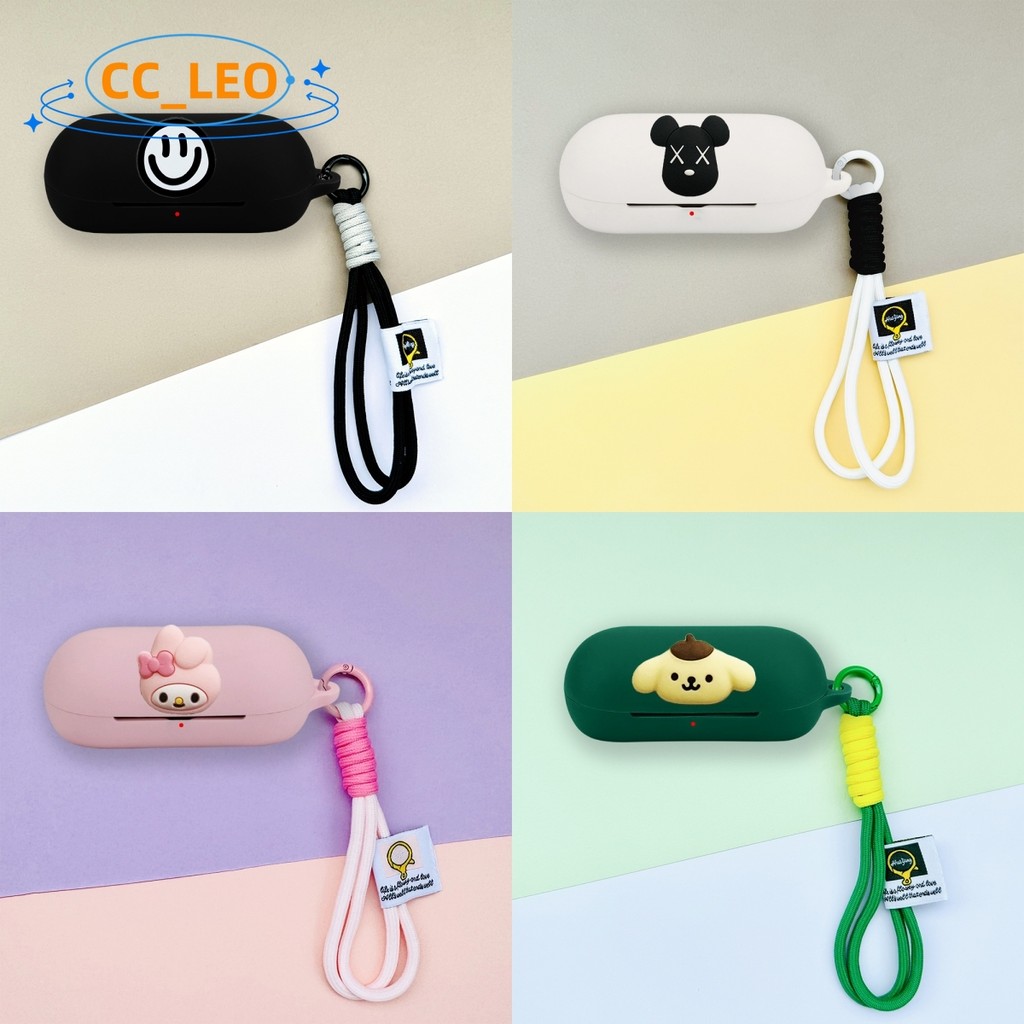 Case for Sony WF-C700N Cartoon Lanyard Pendant Charm Silicone Soft Case Suitable for Sony WF-C700N S