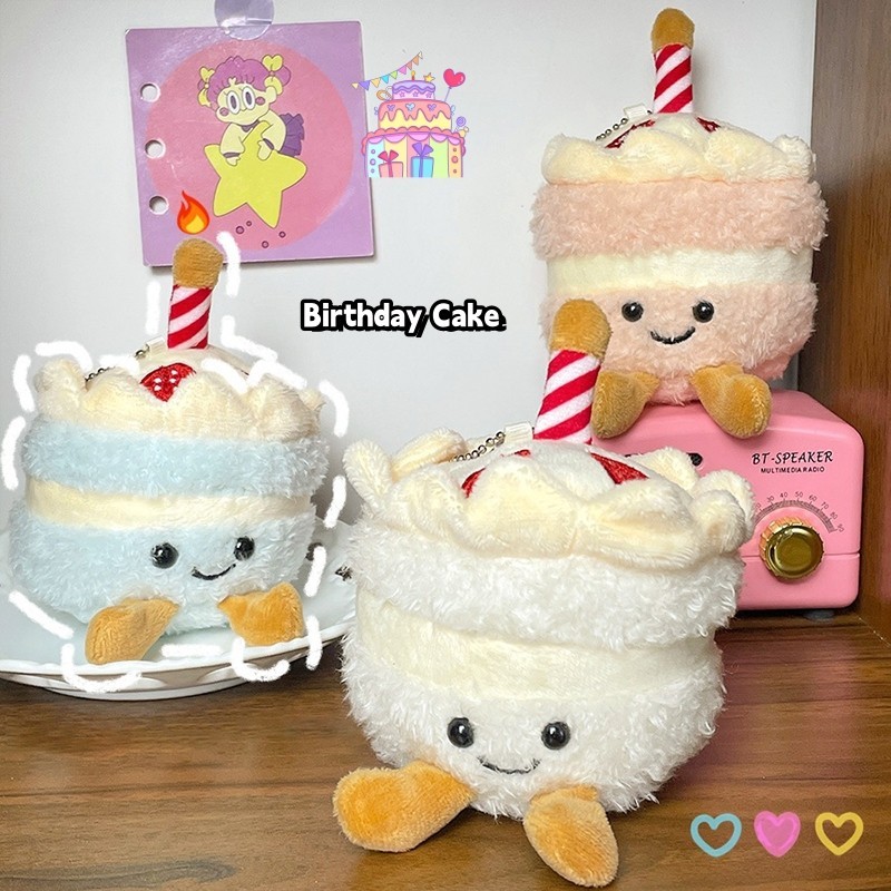 ☄️starryshop☄️Dễ Thương Sang Trọng Bánh Sinh Nhật Mặt Dây Chuyền Bánh Quy Hình Móc Khóa Sinh Nhật Bé Gái Quà Tặng