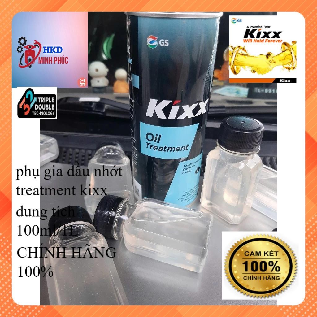 100ml Phụ gia dầu nhớt Kixx Oil Treatment bảo vệ động cơ dùng cho xe số và côn tay 0.44L
