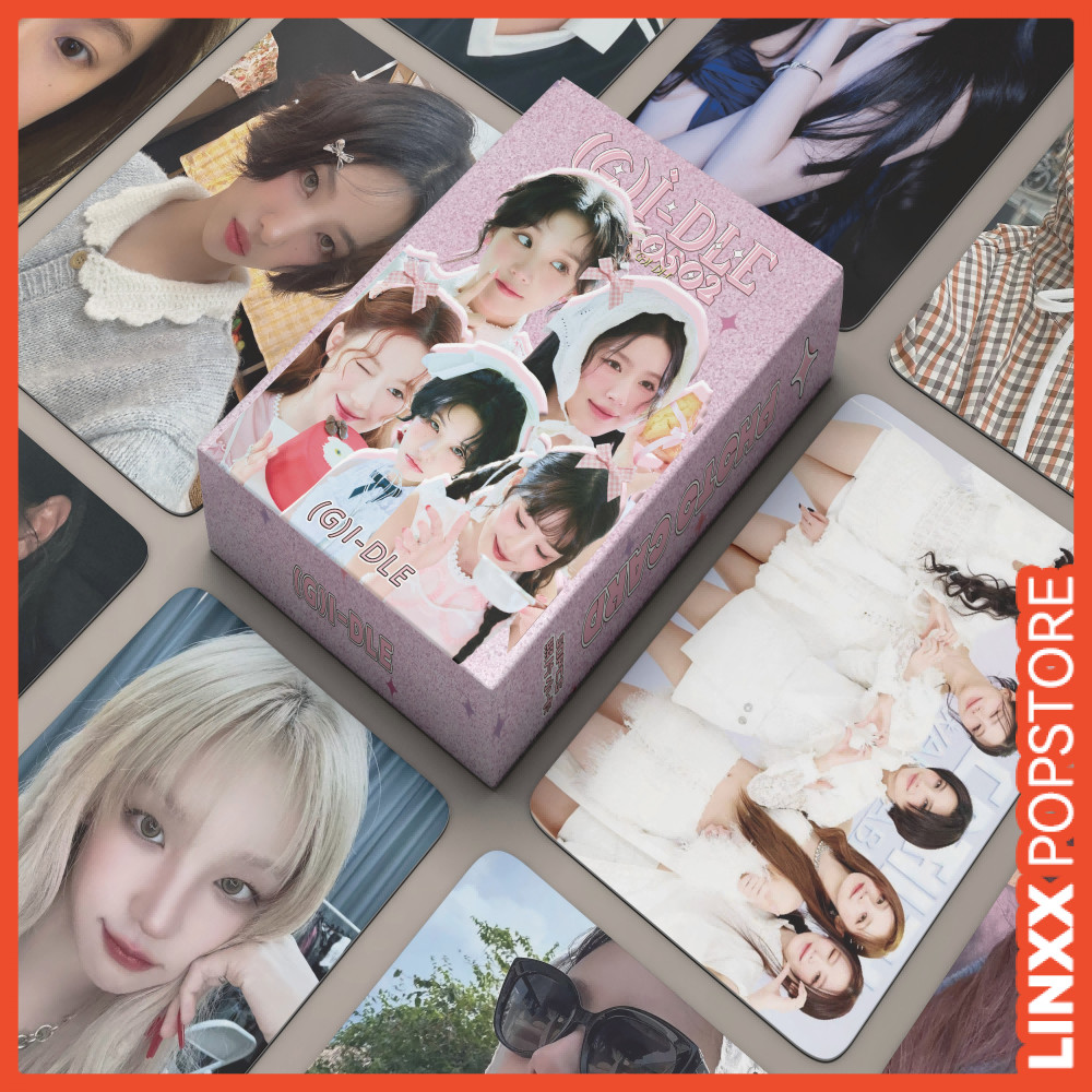 Linxx 50 Cái / hộp GIDLE Lomo Cards Bộ Photocard Holographic Sưu Tập Kpop Merch Bưu Thiếp Bộ Sưu Tập