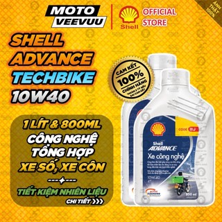   MTVV  Dầu nhớt công nghệ tổng hợp dành cho xe số Shell Advance xe công nghệ 1 LÍT & 800ML<END> 