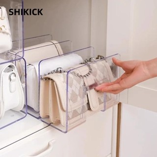Giá để đồ túi xách SHIKICK, Bộ chia ngăn tủ quần áo dung tích lớn, Kệ tủ quần áo trưng bày trong suốt Acrylic