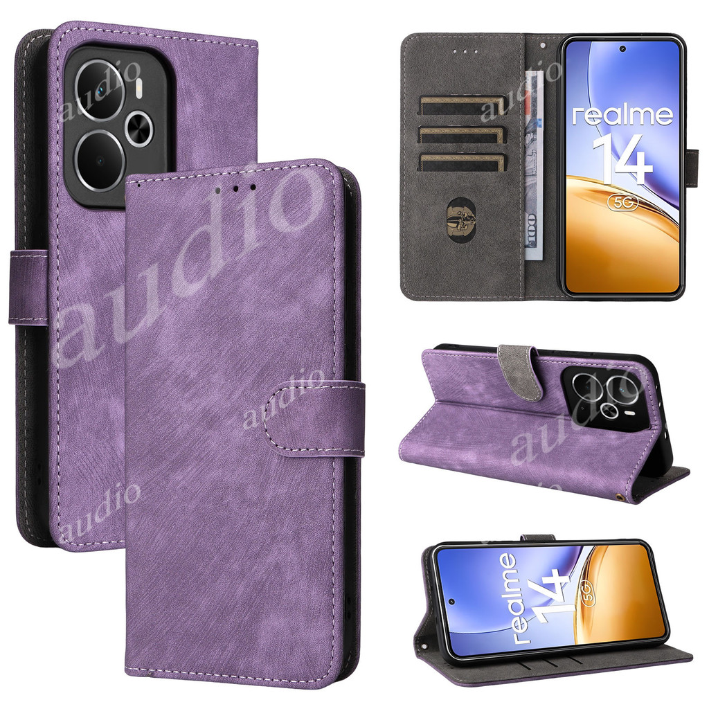 Ốp Điện Thoại Da Lật realme 14 14t 5G 2025 Cho realme 14 14t realme14 realme14t 5G 2025 Vỏ Giá Đỡ Từ