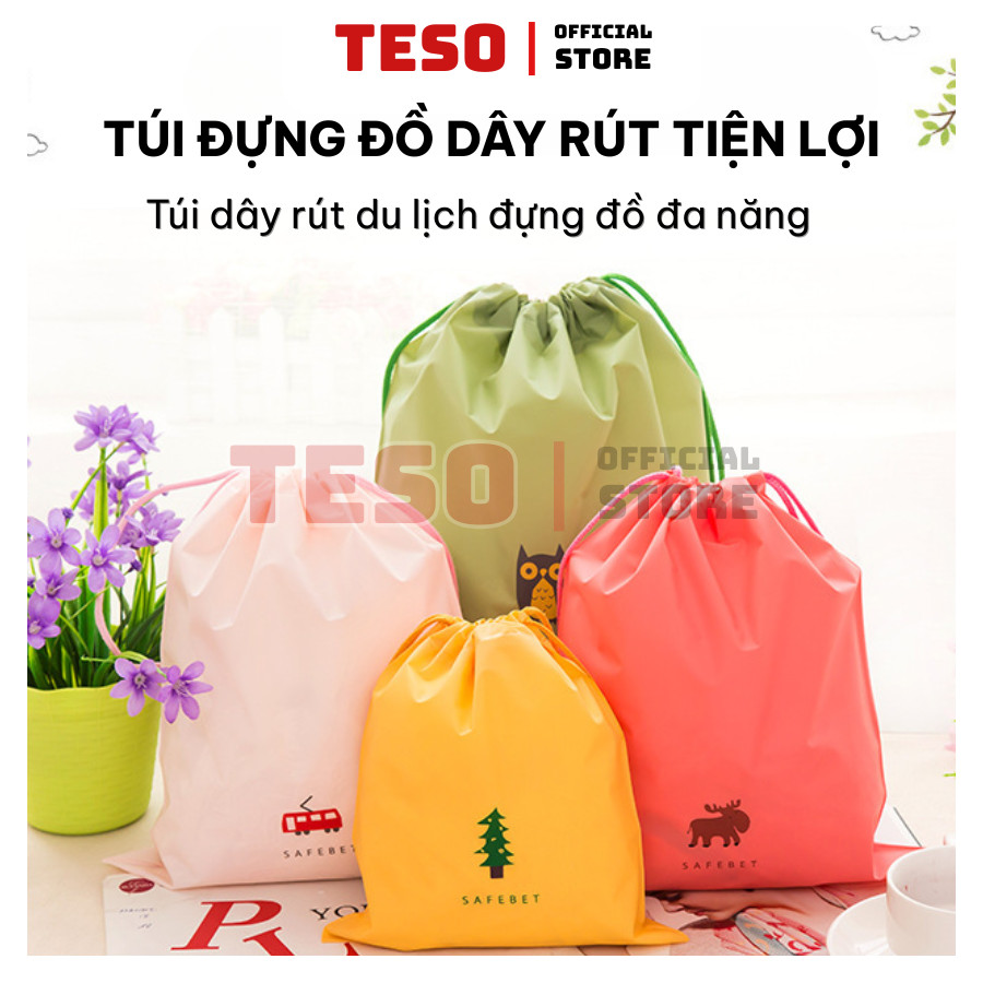 Túi Đựng Đồ Có Dây Rút Nhiều Màu - Túi Đựng Quần Áo, Giày Dép, Mỹ Phẩm Đi Du Lịch - TESOVN