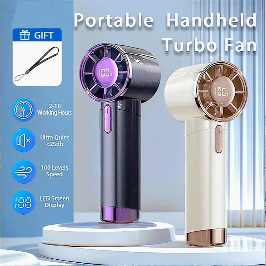 Quạt Mini cầm tay 8000MAH Nhỏ 100 tốc độ gió có thể sạc lại Siêu mỏng Di động gió cao