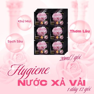  ComBo 2 dây  12 gói  dây  nước xả vải hygiene đậm đặc siêu mềm vải hương hoa thơm lâu - gói 20ml 
