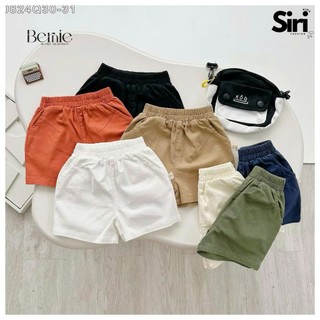  Quần short đùi chất kaki linen unisex cho bé trai bé gái từ size từ 9kg tới 30kg BERNIIE KIDS 22Q016 