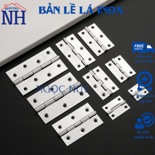 Combo 10 Bản Lề  Lá Inox 304 , Bản Lề Cửa Tủ Inox 304