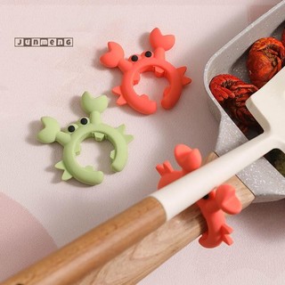 Junmeng Silicone Thìa Giá Bếp Bếp Chống Tràn Thìa Đồ Dùng Nhà Bếp Giá Để Đồ Di Động Giá Để Đồ Sáng Tạo Hình Cua Thìa Giá Đẹp