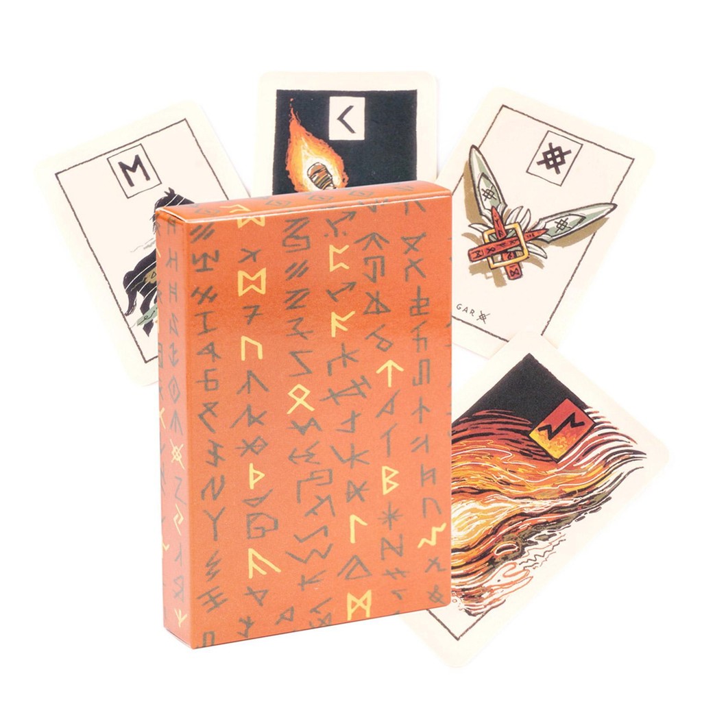 Rune Oracle Deck Glyphs Người Mới Bắt Đầu Thẻ Oracle Di Động Thẻ Spirit Deck Cards Dễ Thương Oracle 