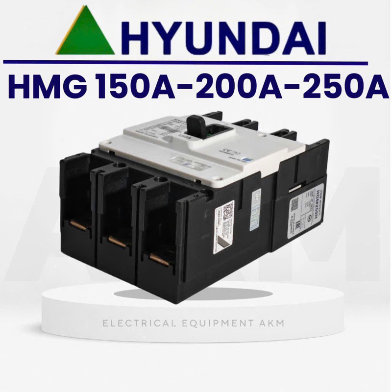 Aptomat MCCB 3 Pha HGM250H-F Hyundai dòng 150A~200A~250A - Át Tô Mát Khối Cầu Dao Điện 3P-  ĐỊNH ĐIỆ