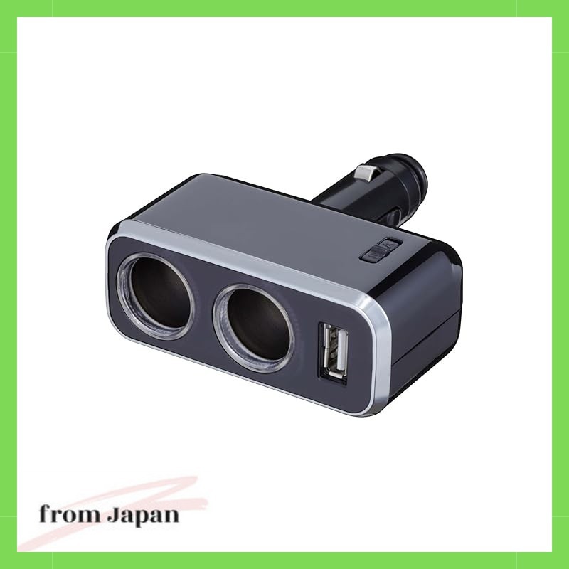 Napolex Fizz Car Cigarette Socket 2 USB Ports 1 USB 2A 12V Car Fuse 10A(30mm) Power Monitor Angle Ad