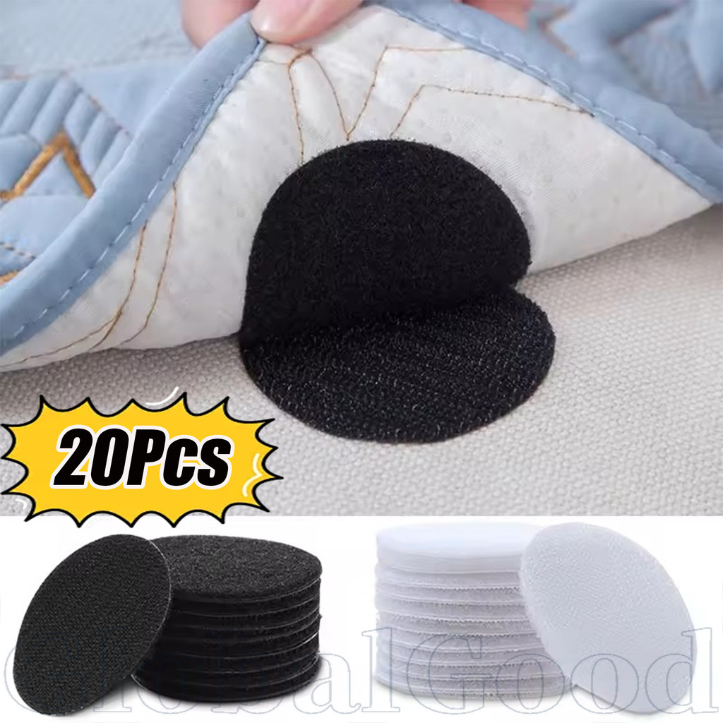 20 Cái Băng Dính Có Thể Tái Sử Dụng 5cm - Miếng Dán Chống Trơn Trượt PVC Có Thể Giặt Được Cho Ga Trả