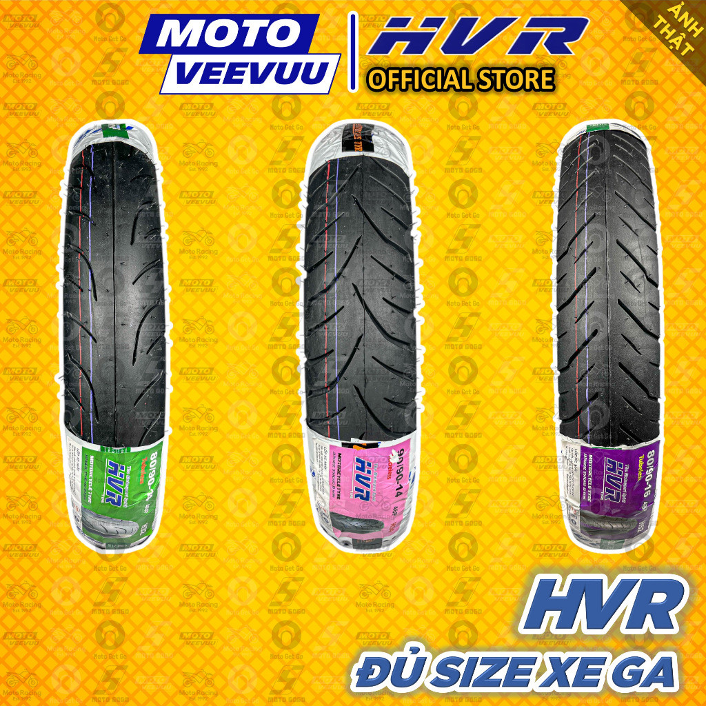[MTVV] Vỏ lốp xe máy HVR đủ size xe ga 60 70 80 90 100 110 120 130 10 11 12 14 15 16 <END>