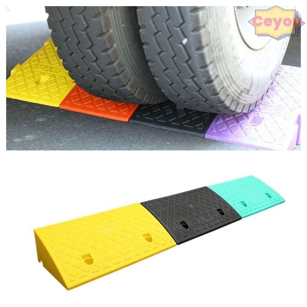 CEYOU Xe Bánh Xe Đường Lái Xe Ramps, Curb Ramps Lốp Chống Trơn Trượt Curb Ramps, Dày Màu Vàng Tốc Độ